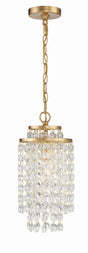 Crystorama Gabrielle 1 Light Antique Gold Mini Pendant
