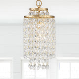 Crystorama Gabrielle 1 Light Antique Gold Mini Pendant