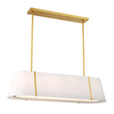 Crystorama Fulton 4 Light Antique Gold Linear Oval Chandelier