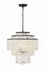 Crystorama Gabrielle 4 Light Matte Black Chandelier