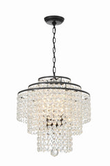 Crystorama Gabrielle 4 Light Matte Black Chandelier