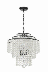 Crystorama Gabrielle 4 Light Matte Black Chandelier