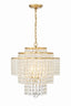 Crystorama Gabrielle 4 Light Antique Gold Chandelier