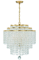Crystorama Gabrielle 6 Light Antique Gold Chandelier