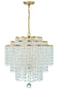 Crystorama Gabrielle 6 Light Antique Gold Chandelier