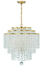 Crystorama Gabrielle 6 Light Antique Gold Chandelier
