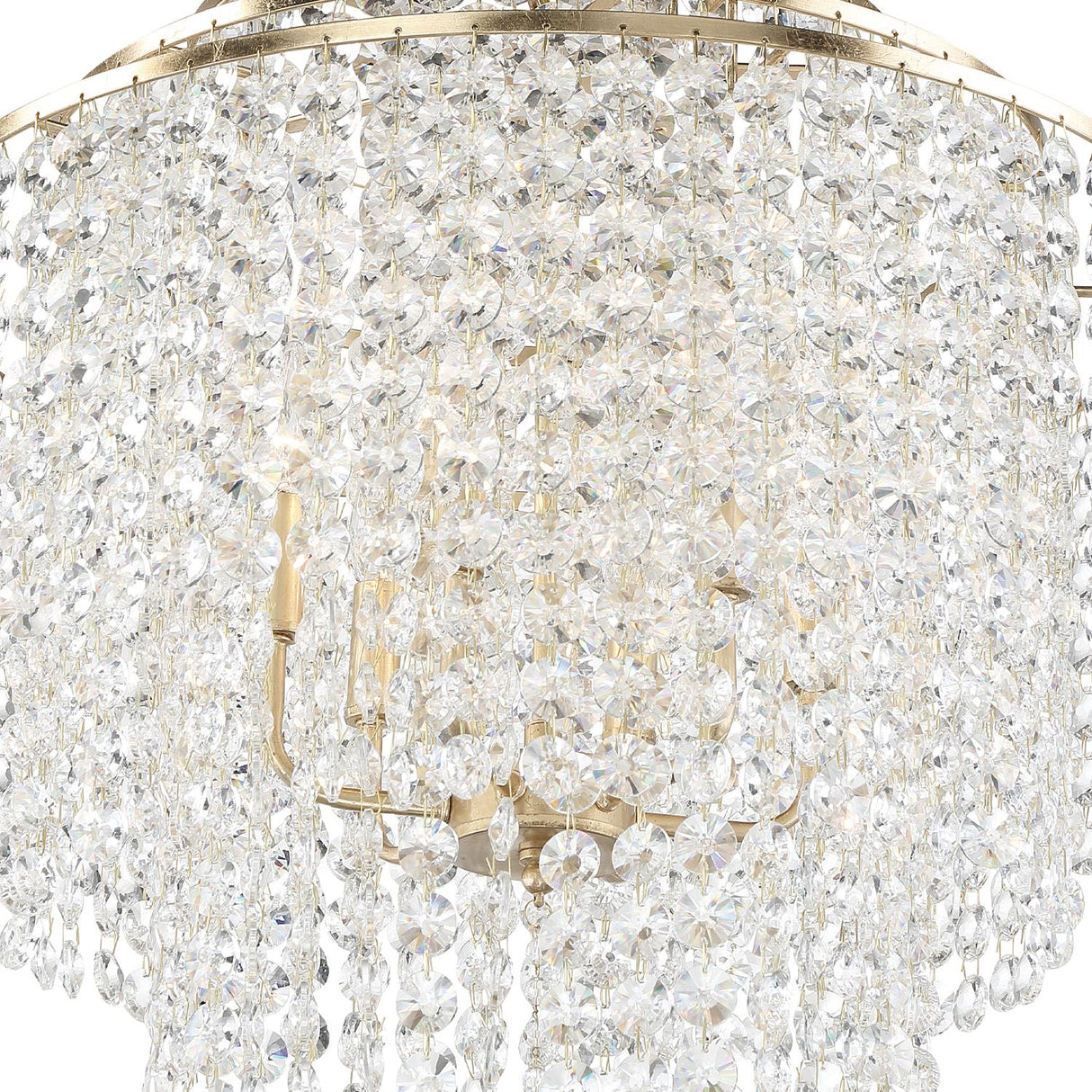 Crystorama Gabrielle 6 Light Antique Gold Chandelier