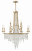 Crystorama Gabrielle 12 Light Antique Gold Chandelier