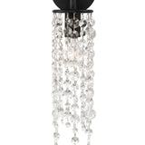 Crystorama Gabrielle 1 Light Matte Black Sconce