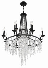 Crystorama Gabrielle 12 Light Matte Black Chandelier
