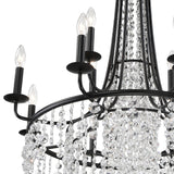 Crystorama Gabrielle 12 Light Matte Black Chandelier