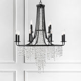 Crystorama Gabrielle 12 Light Matte Black Chandelier