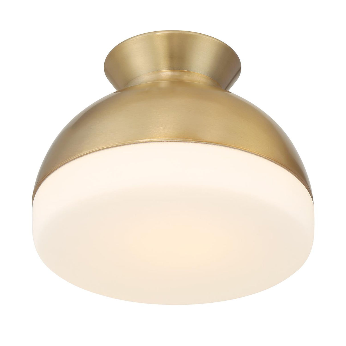 Crystorama Brian Patrick Flynn Gidget 1 Light Vibrant Gold Flush Mount