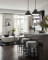 Crystorama Brian Patrick Flynn Gidget 1 Light Matte Black + Vibrant Gold Mini Pendant