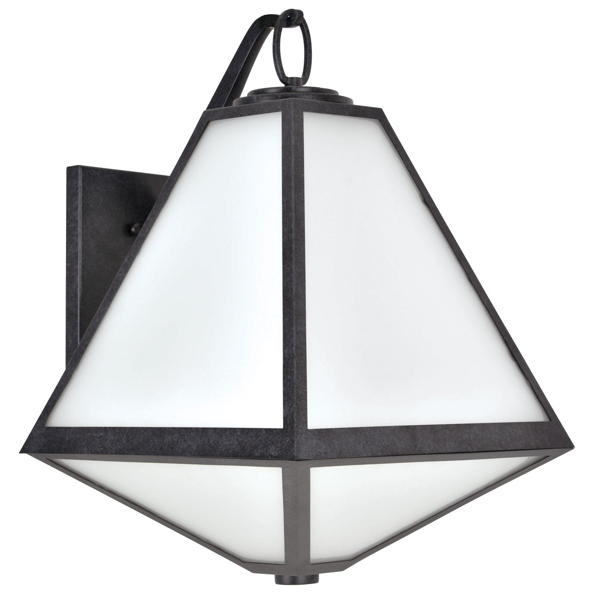 Crystorama Brian Patrick Flynn Glacier 3 Light Black Charcoal Outdoor Sconce