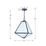 Crystorama Brian Patrick Flynn Glacier 3 Light Black Charcoal Outdoor Pendant
