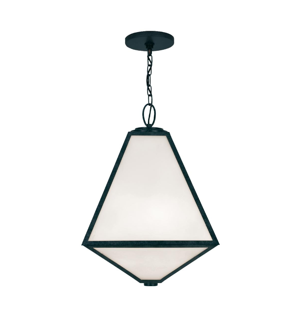 Crystorama Brian Patrick Flynn Glacier 3 Light Black Charcoal Outdoor Pendant