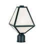 Crystorama Brian Patrick Flynn Glacier 1 Light Black Charcoal Outdoor Post