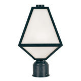 Crystorama Brian Patrick Flynn Glacier 1 Light Black Charcoal Outdoor Post
