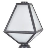 Crystorama Brian Patrick Flynn Glacier 1 Light Black Charcoal Outdoor Post