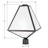 Crystorama Brian Patrick Flynn Glacier 3 Light Black Charcoal Outdoor Post