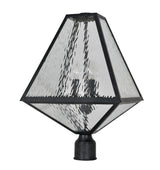 Crystorama Brian Patrick Flynn Glacier 3 Light Black Charcoal Large Outdoor Post