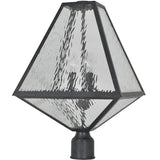 Crystorama Brian Patrick Flynn Glacier 3 Light Black Charcoal Large Outdoor Post
