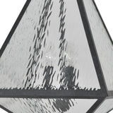 Crystorama Brian Patrick Flynn Glacier 3 Light Black Charcoal Large Outdoor Post