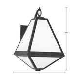 Crystorama Brian Patrick Flynn Glacier 2 Light Black Charcoal Outdoor Sconce