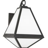 Crystorama Brian Patrick Flynn Glacier 2 Light Black Charcoal Outdoor Sconce