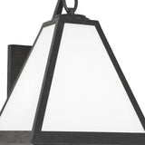 Crystorama Brian Patrick Flynn Glacier 2 Light Black Charcoal Outdoor Sconce