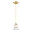 Crystorama Gregory 1 Light Aged Brass Mini Pendant