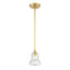 Crystorama Gregory 1 Light Aged Brass Mini Pendant