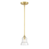 Crystorama Gregory 1 Light Aged Brass Mini Pendant