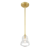 Crystorama Gregory 1 Light Aged Brass Mini Pendant