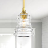Crystorama Gregory 1 Light Aged Brass Mini Pendant