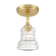 Crystorama Gregory 1 Light Aged Brass Semi Flush Mount