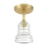 Crystorama Gregory 1 Light Aged Brass Semi Flush Mount