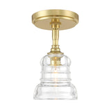 Crystorama Gregory 1 Light Aged Brass Semi Flush Mount