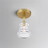 Crystorama Gregory 1 Light Aged Brass Semi Flush Mount