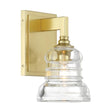 Crystorama Gregory 1 Light Aged Brass Sconce