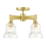 Crystorama Gregory 4 Light Aged Brass Semi Flush Mount