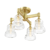 Crystorama Gregory 4 Light Aged Brass Semi Flush Mount