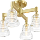 Crystorama Gregory 4 Light Aged Brass Semi Flush Mount