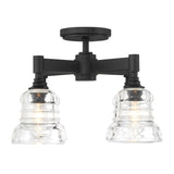 Crystorama Gregory 4 Light Matte Black Semi Flush Mount
