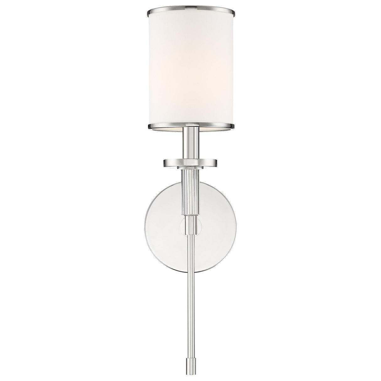 Crystorama Hatfield 1 Light Polished Nickel Sconce