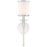 Crystorama Hatfield 1 Light Polished Nickel Sconce