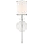Crystorama Hatfield 1 Light Polished Nickel Sconce