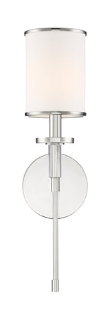 Crystorama Hatfield 1 Light Polished Nickel Sconce