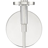 Crystorama Hatfield 1 Light Polished Nickel Sconce